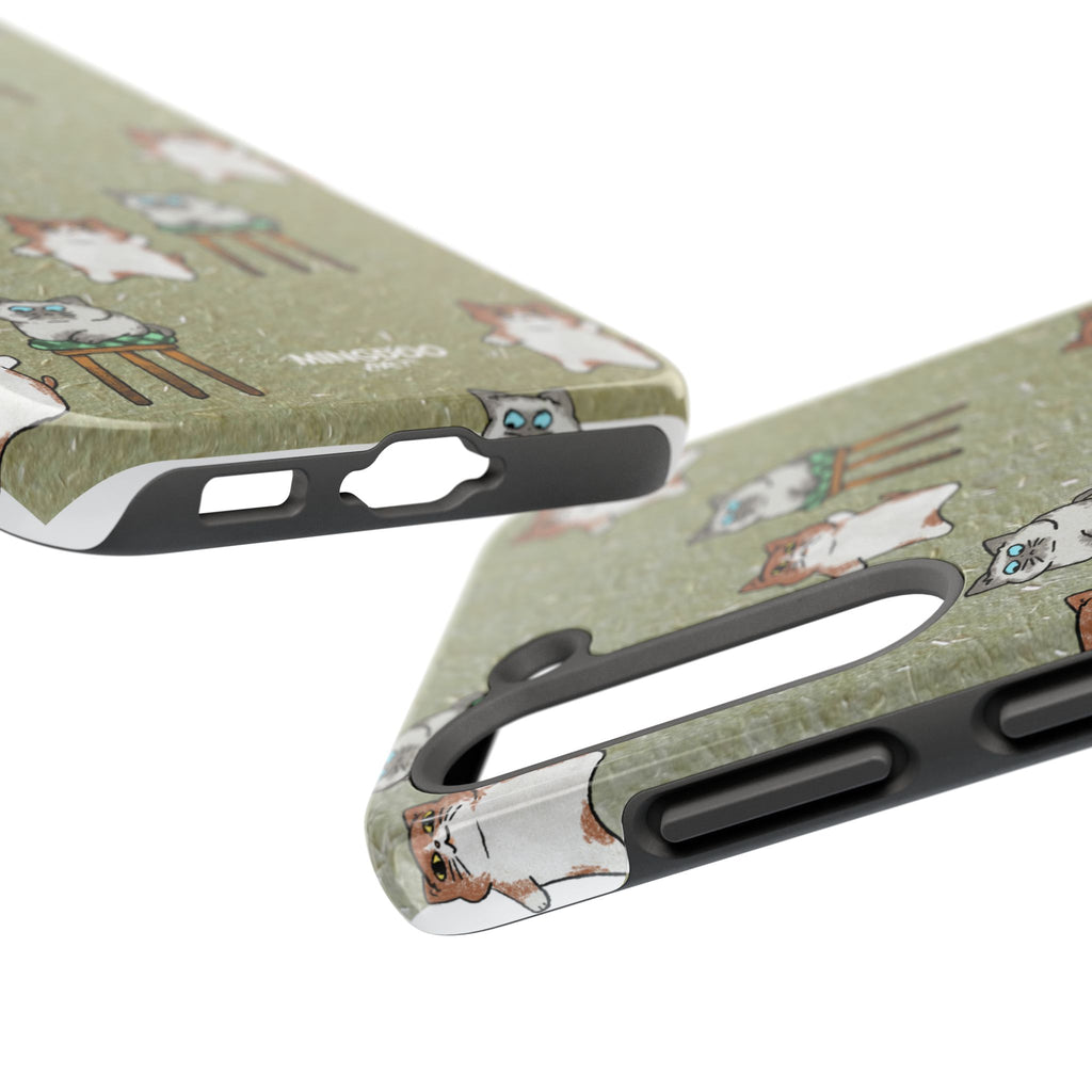 Two Cats, Zero Thoughts Pattern Tough Phone Case