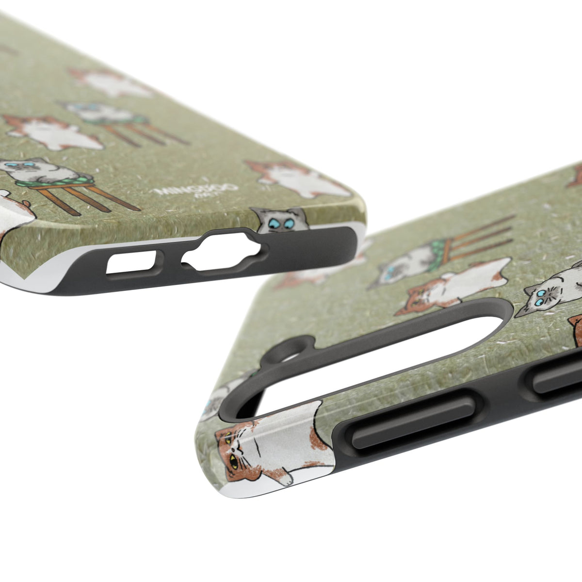 Two Cats, Zero Thoughts Pattern Tough Phone Case