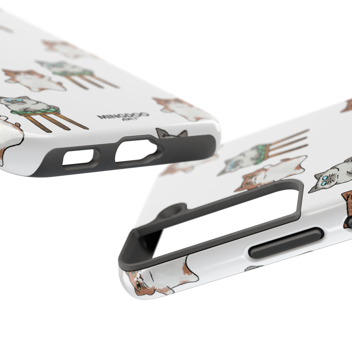 Two Cats, Zero Thoughts Pattern Tough Phone Case