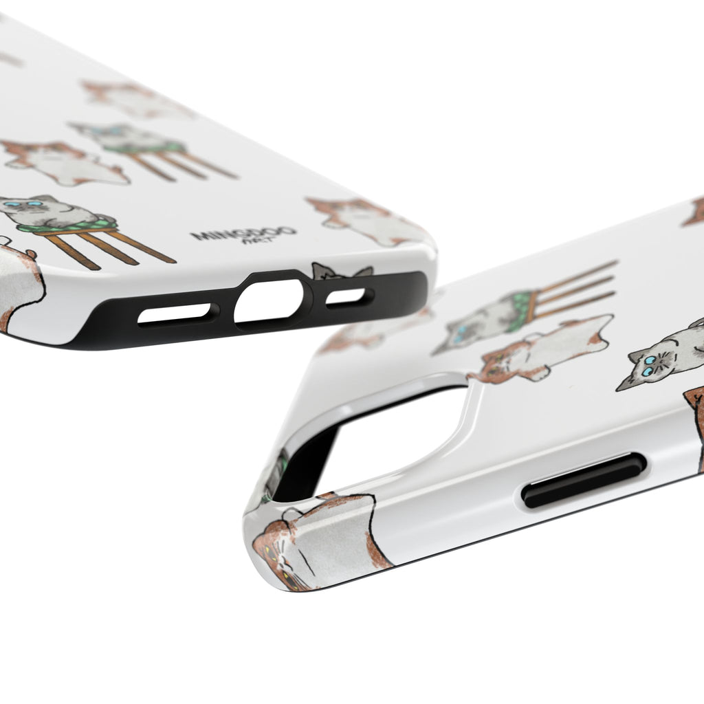Two Cats, Zero Thoughts Pattern Tough Phone Case