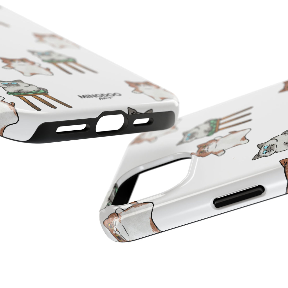 Two Cats, Zero Thoughts Pattern Tough Phone Case