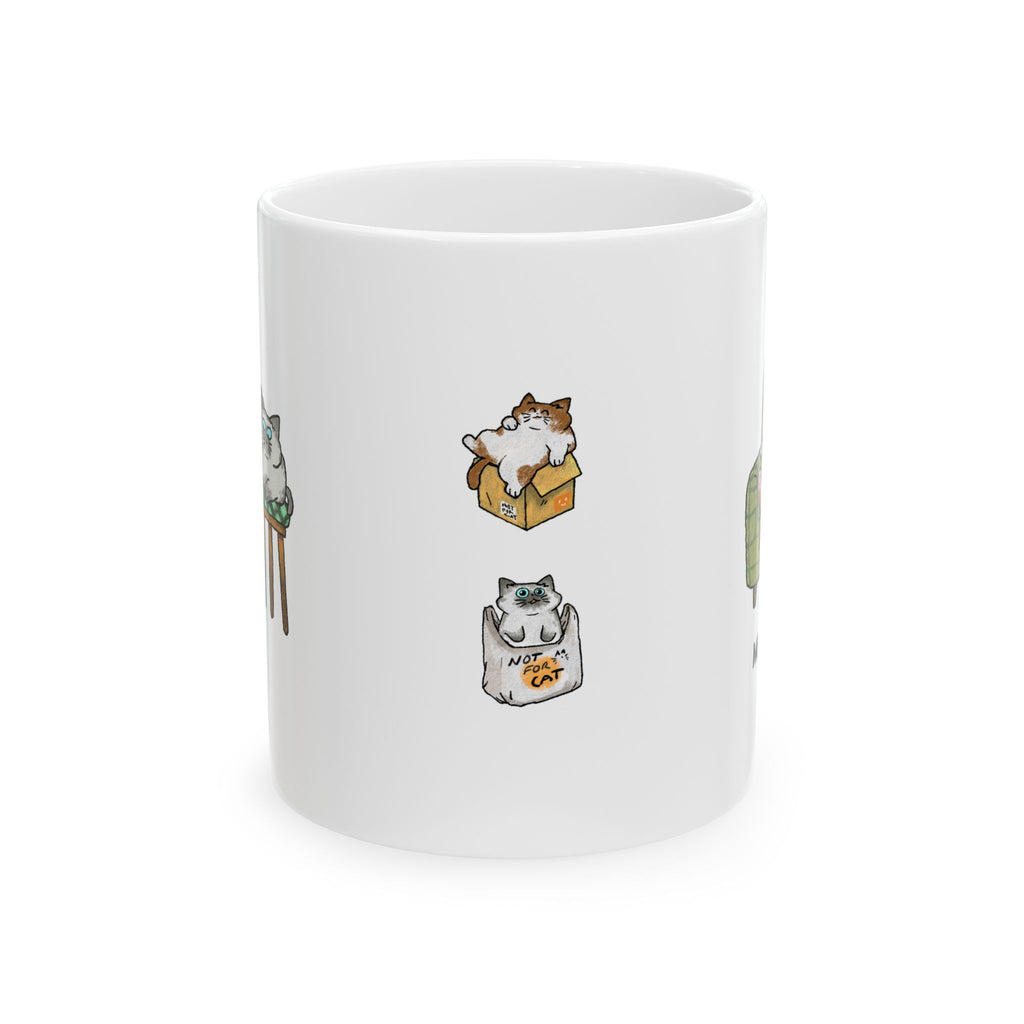 Two Cats, Zero Thoughts Ceramic Mug