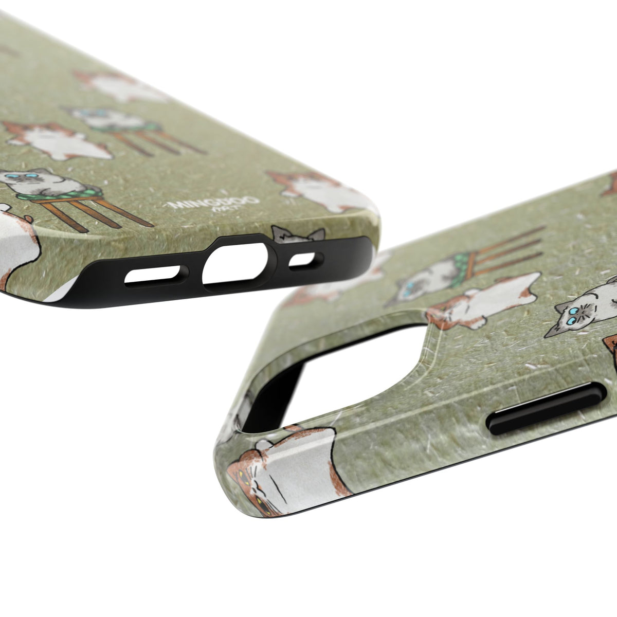 Two Cats, Zero Thoughts Pattern Tough Phone Case