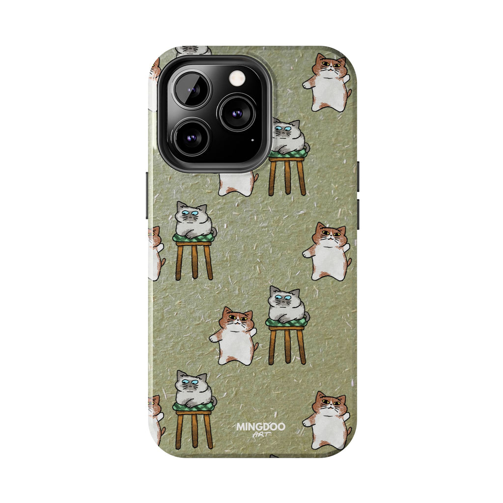 Two Cats, Zero Thoughts Pattern Tough Phone Case