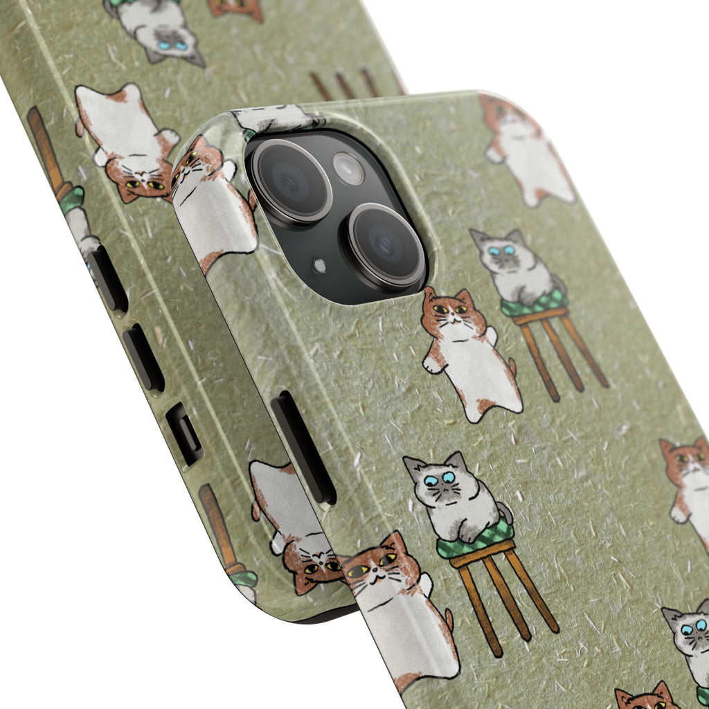 Two Cats, Zero Thoughts Pattern Tough Phone Case