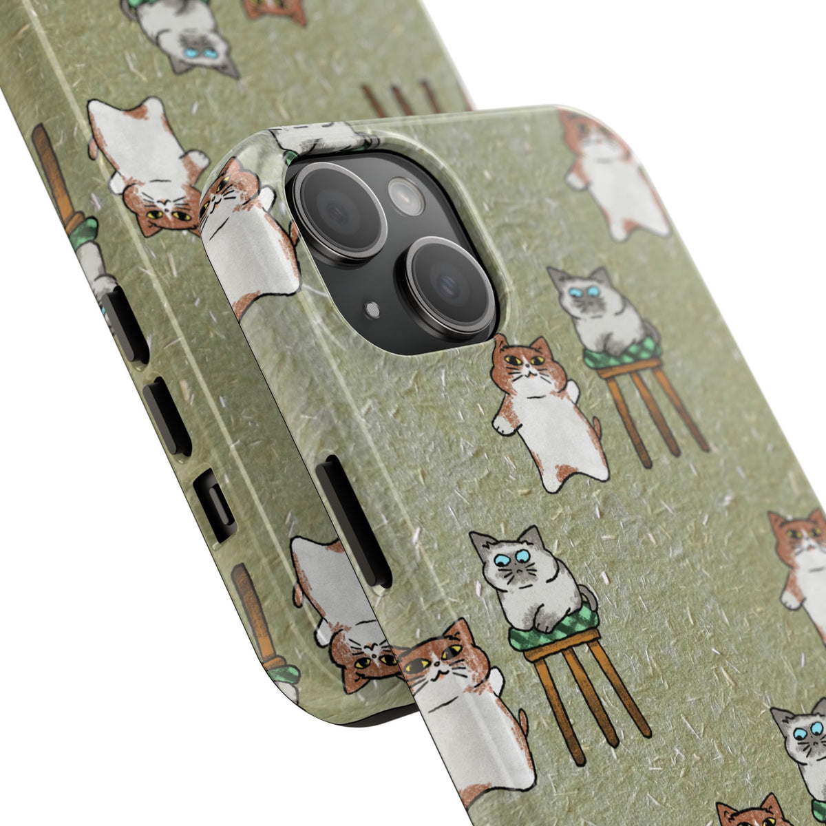 Two Cats, Zero Thoughts Pattern Tough Phone Case