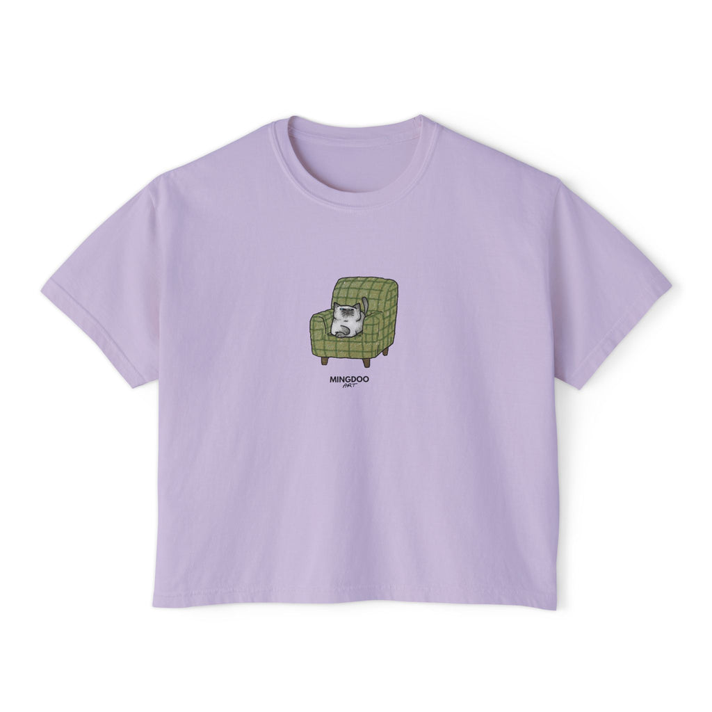 The Cat, Zero Thoughts Women's Boxy Tee