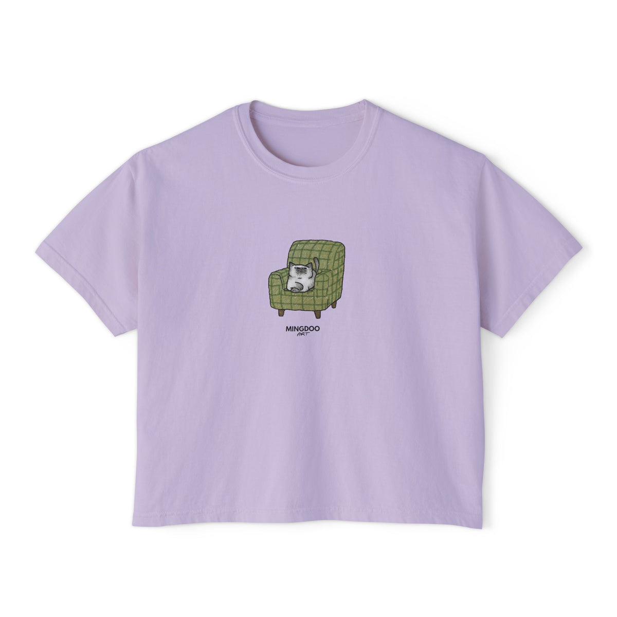 The Cat, Zero Thoughts Women's Boxy Tee