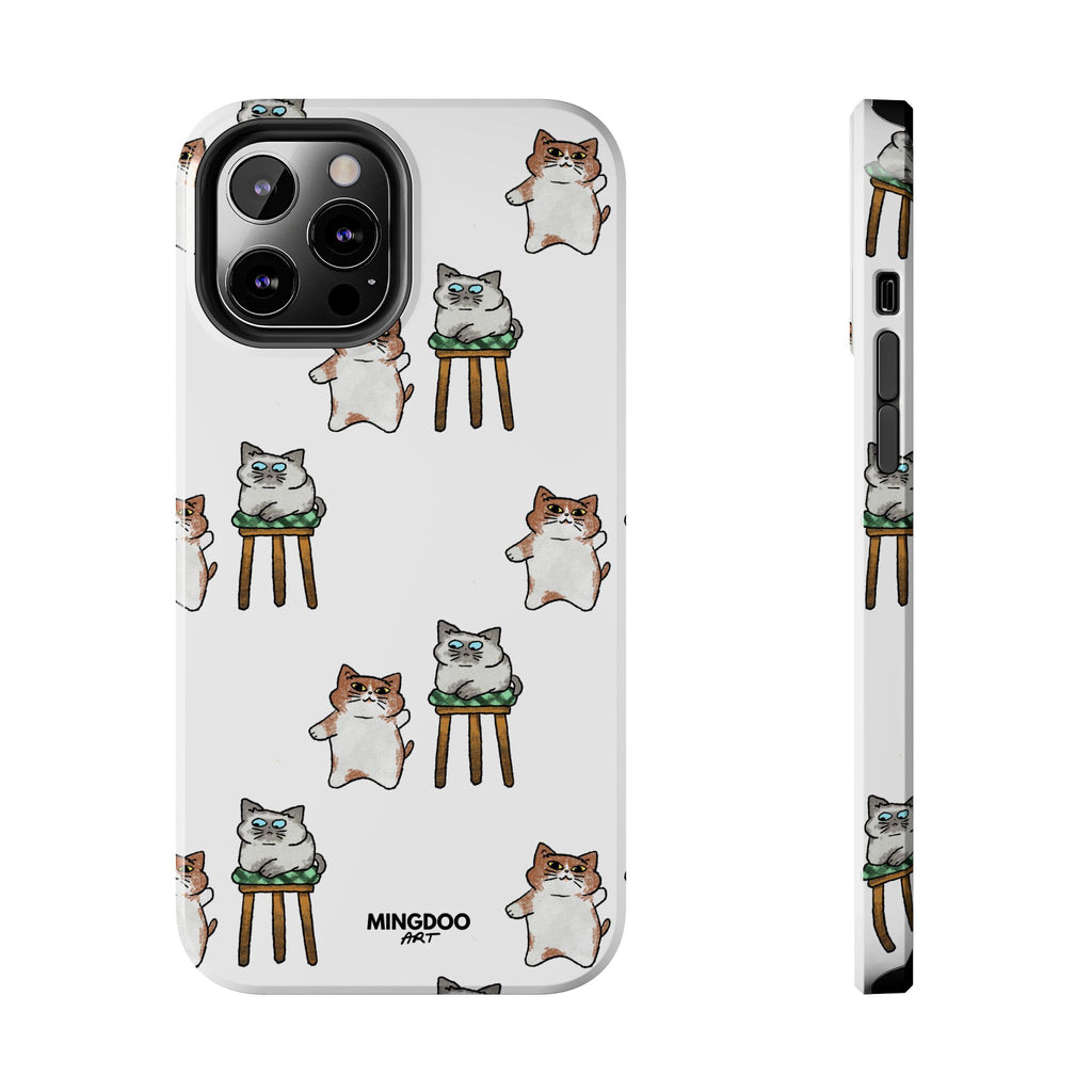 Two Cats, Zero Thoughts Pattern Tough Phone Case