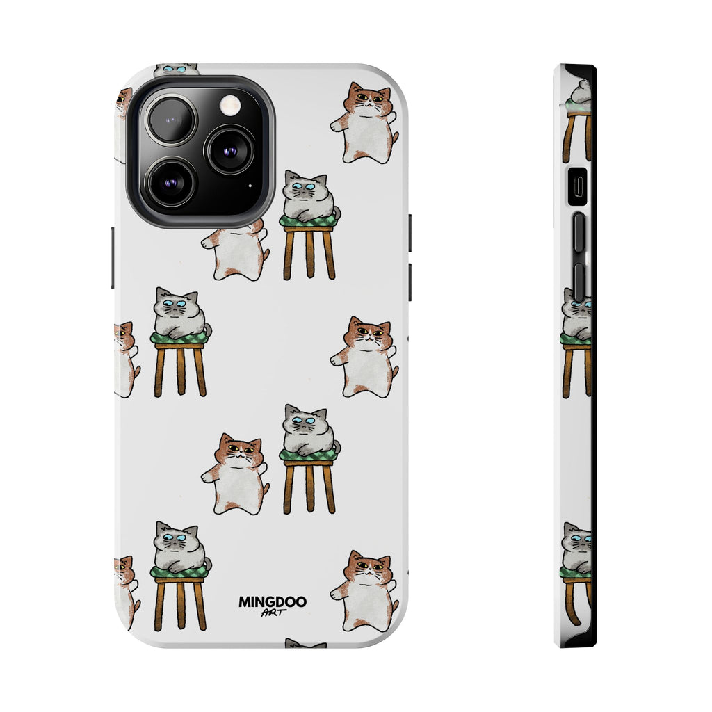 Two Cats, Zero Thoughts Pattern Tough Phone Case