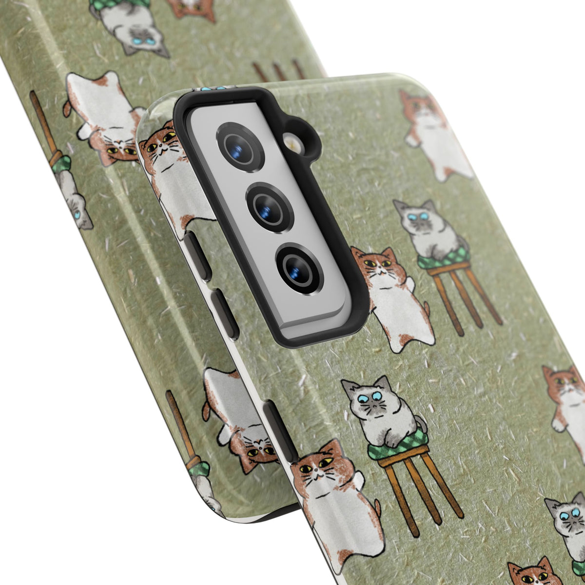 Two Cats, Zero Thoughts Pattern Tough Phone Case