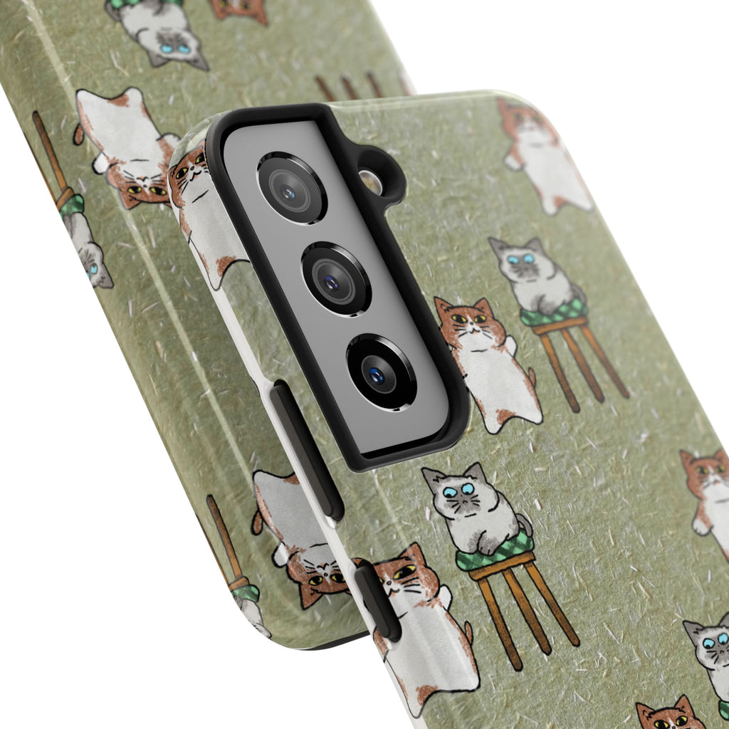 Two Cats, Zero Thoughts Pattern Tough Phone Case