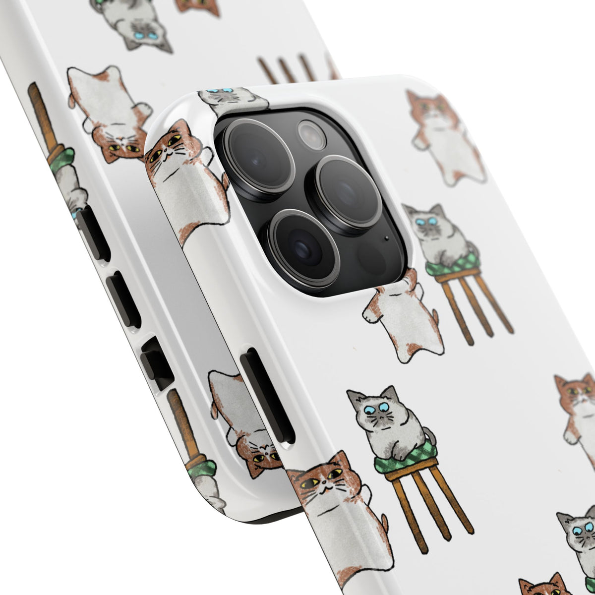Two Cats, Zero Thoughts Pattern Tough Phone Case