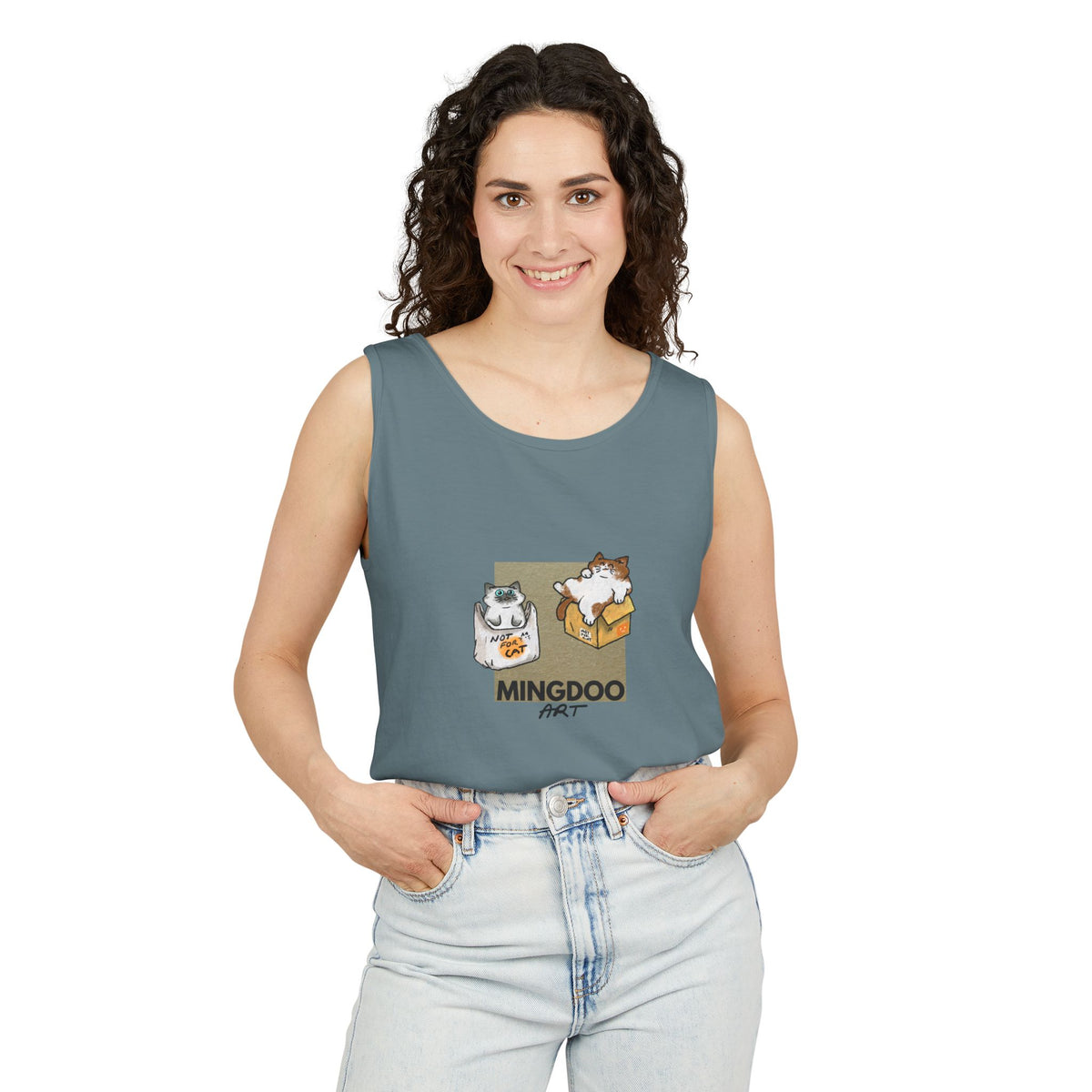 Two Cats, Zero Thoughts Unisex Tank Top