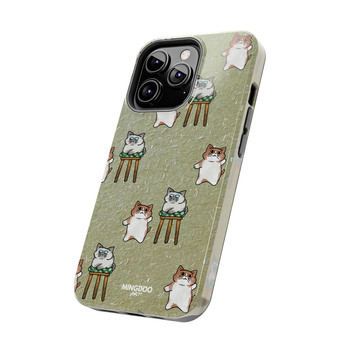Two Cats, Zero Thoughts Pattern Tough Phone Case