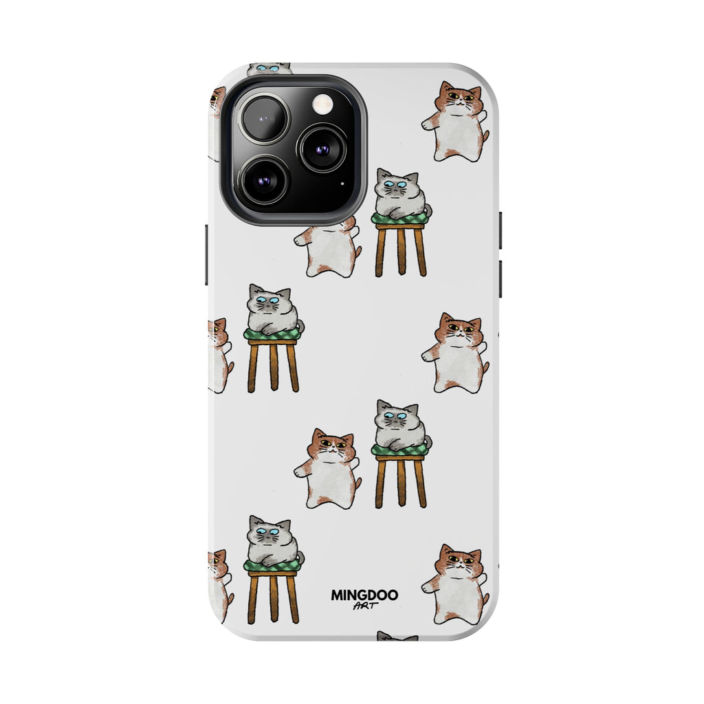 Two Cats, Zero Thoughts Pattern Tough Phone Case