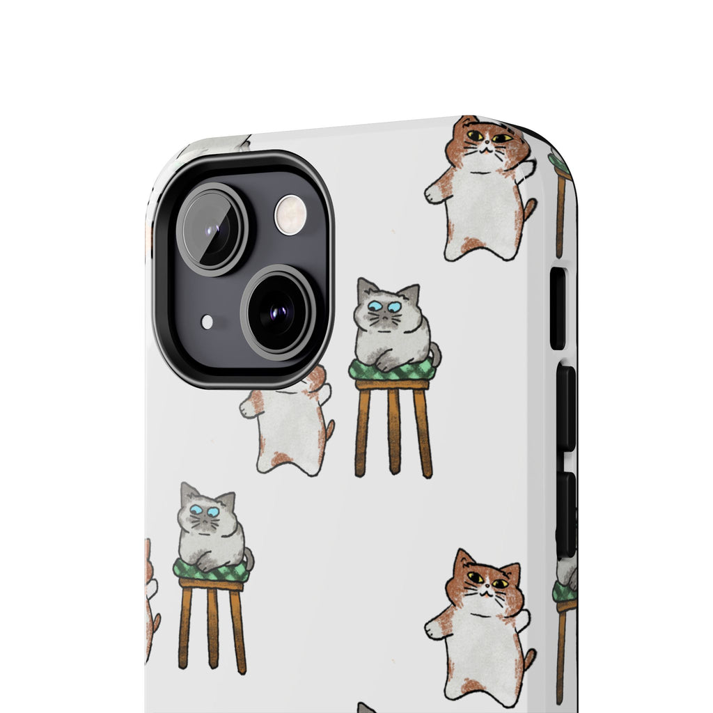 Two Cats, Zero Thoughts Pattern Tough Phone Case