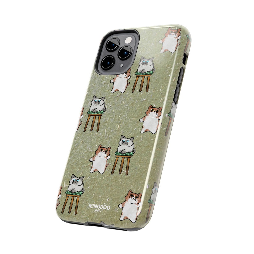 Two Cats, Zero Thoughts Pattern Tough Phone Case