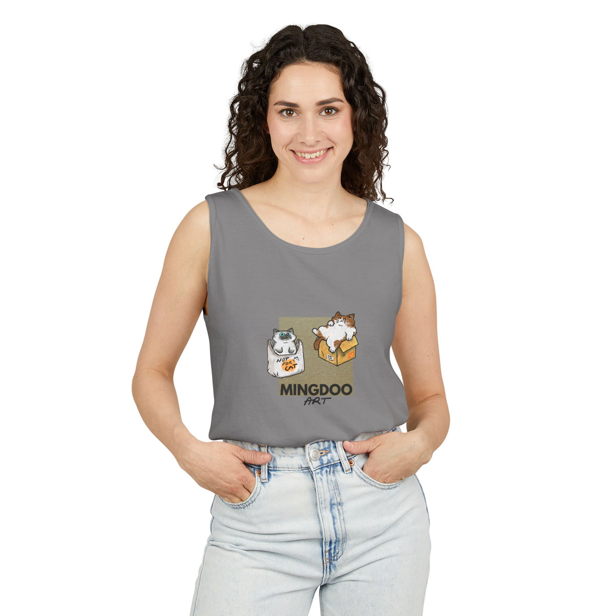 Two Cats, Zero Thoughts Unisex Tank Top