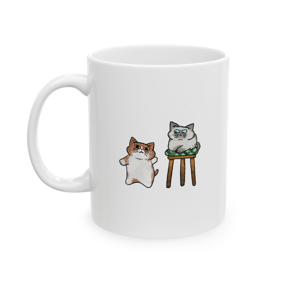 Two Cats, Zero Thoughts Ceramic Mug