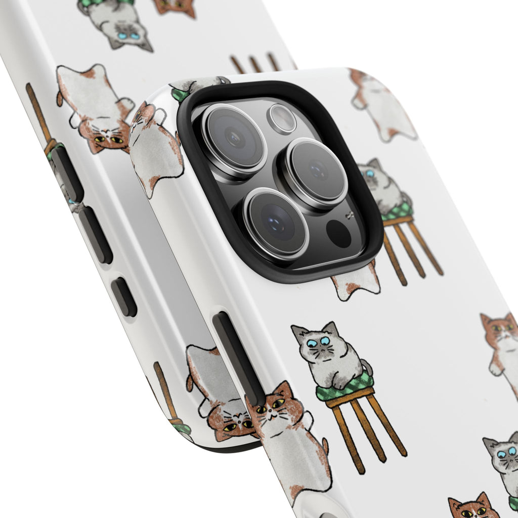 Two Cats, Zero Thoughts Pattern Tough Phone Case