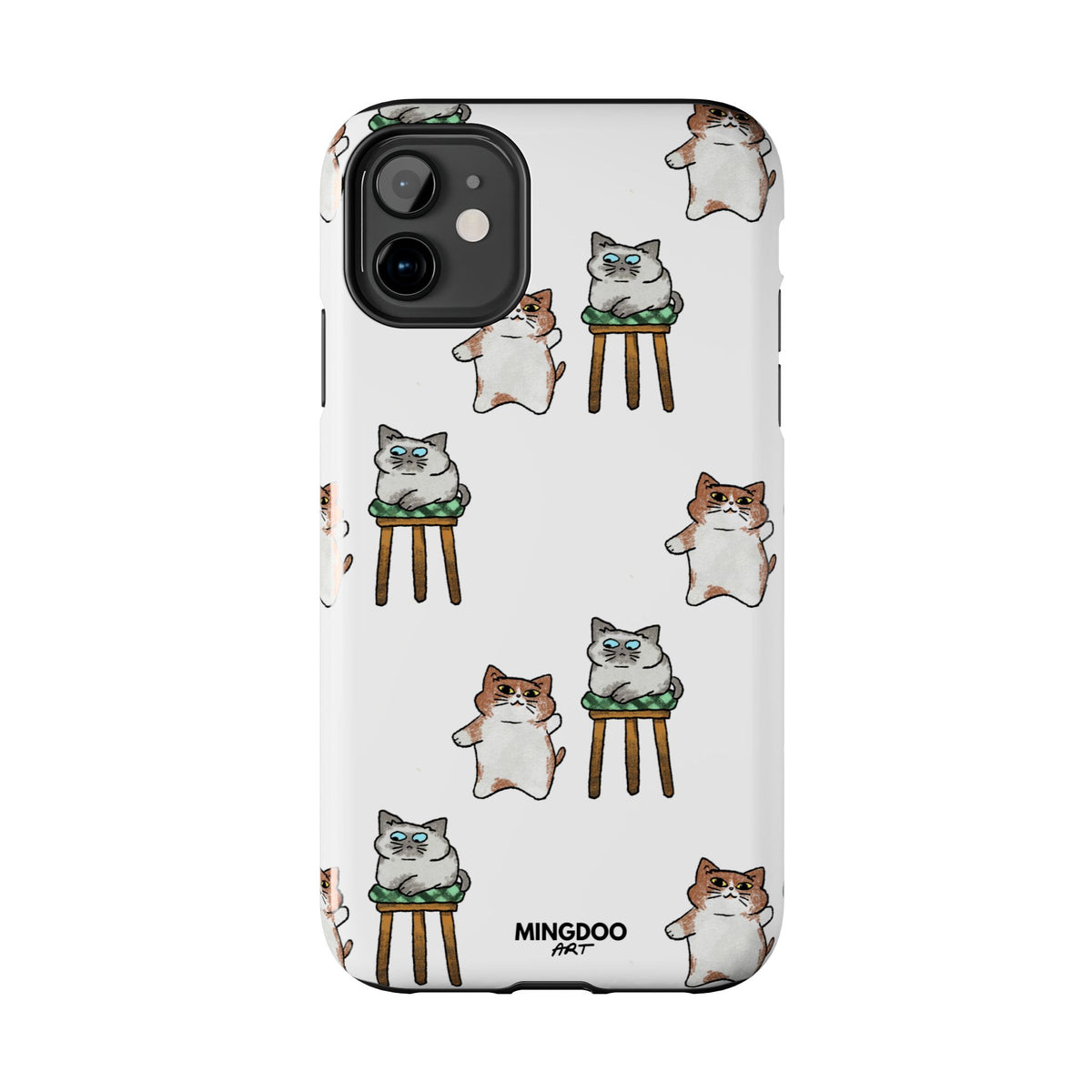 Two Cats, Zero Thoughts Pattern Tough Phone Case