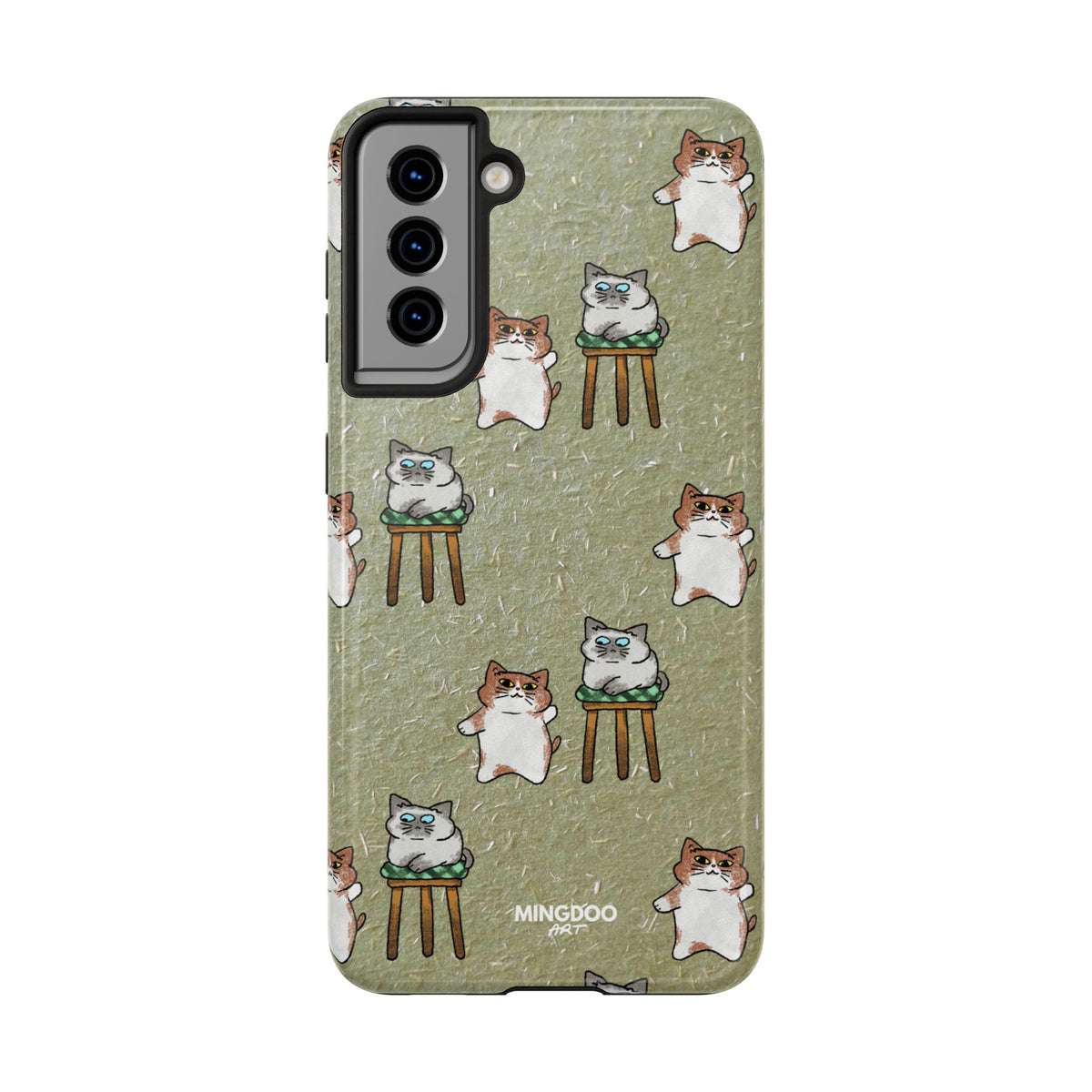 Two Cats, Zero Thoughts Pattern Tough Phone Case