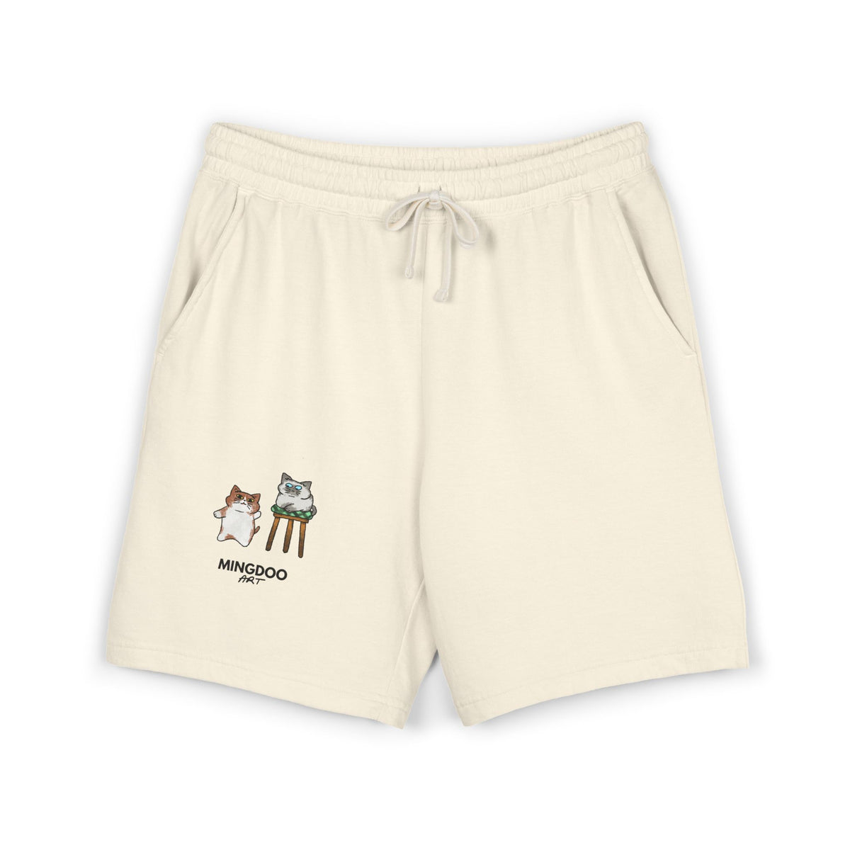 Two Cats, Zero Thoughts Fleece Sweat Shorts