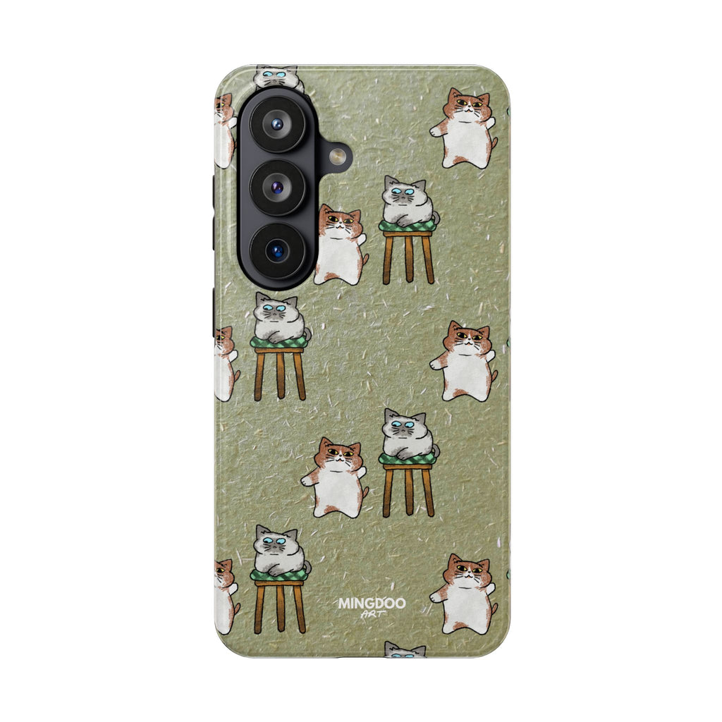 Two Cats, Zero Thoughts Pattern Tough Phone Case