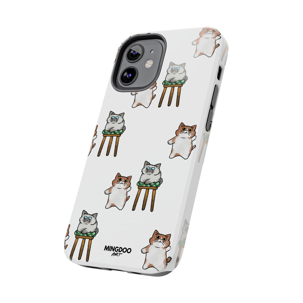 Two Cats, Zero Thoughts Pattern Tough Phone Case