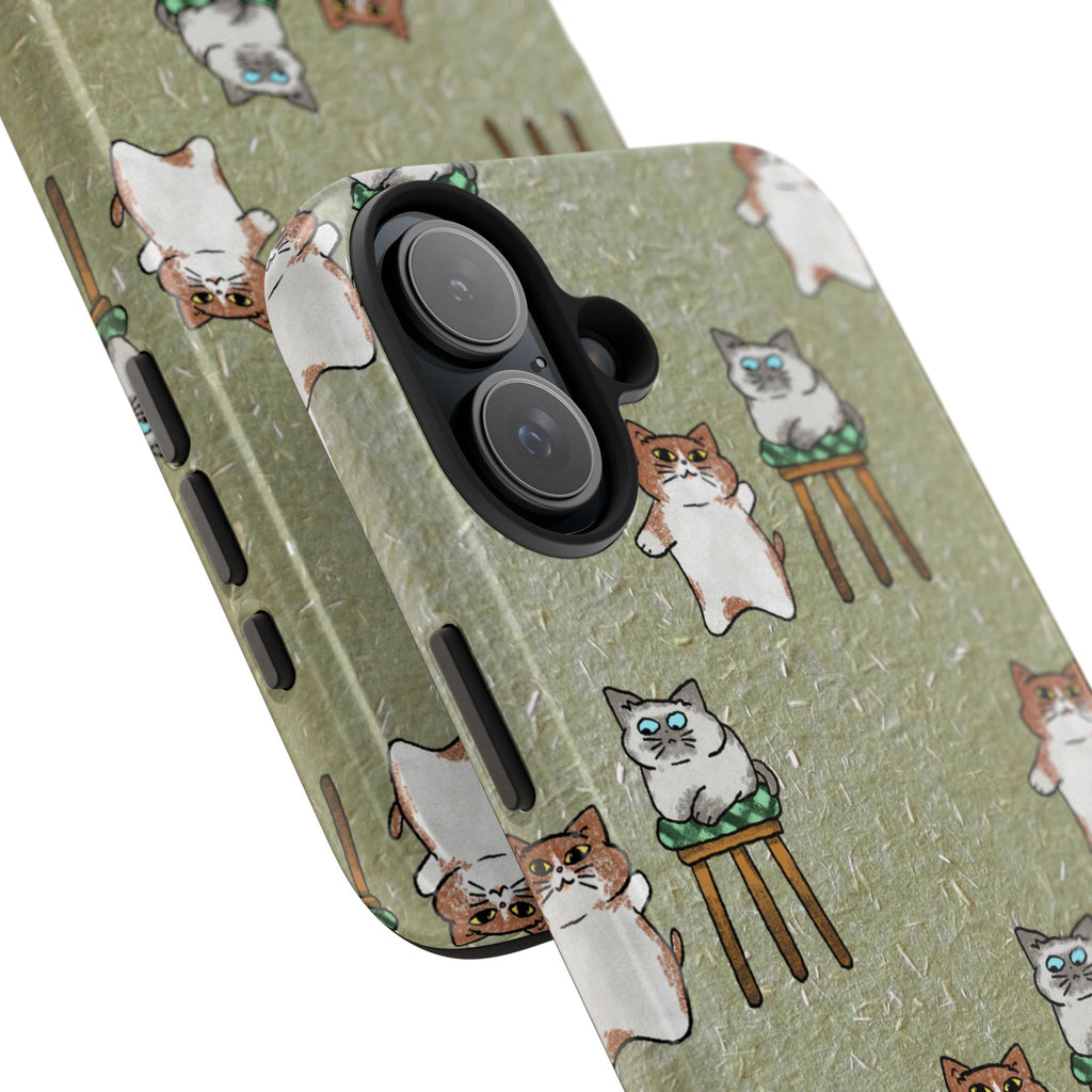 Two Cats, Zero Thoughts Pattern Tough Phone Case