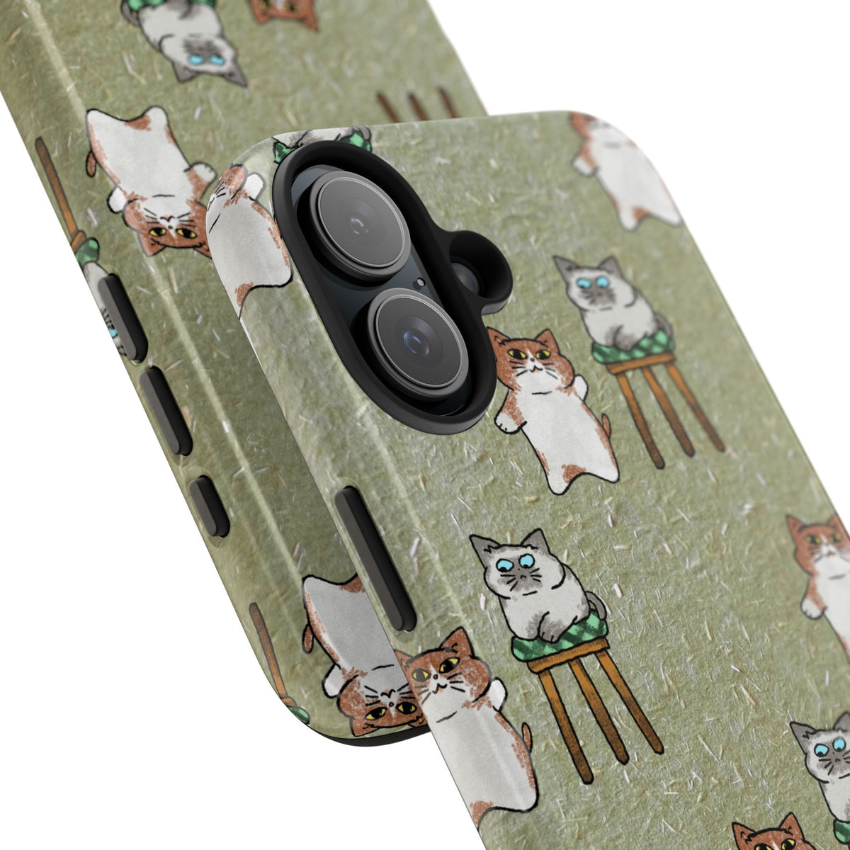 Two Cats, Zero Thoughts Pattern Tough Phone Case