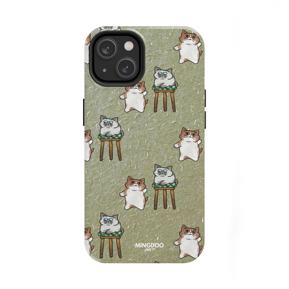 Two Cats, Zero Thoughts Pattern Tough Phone Case