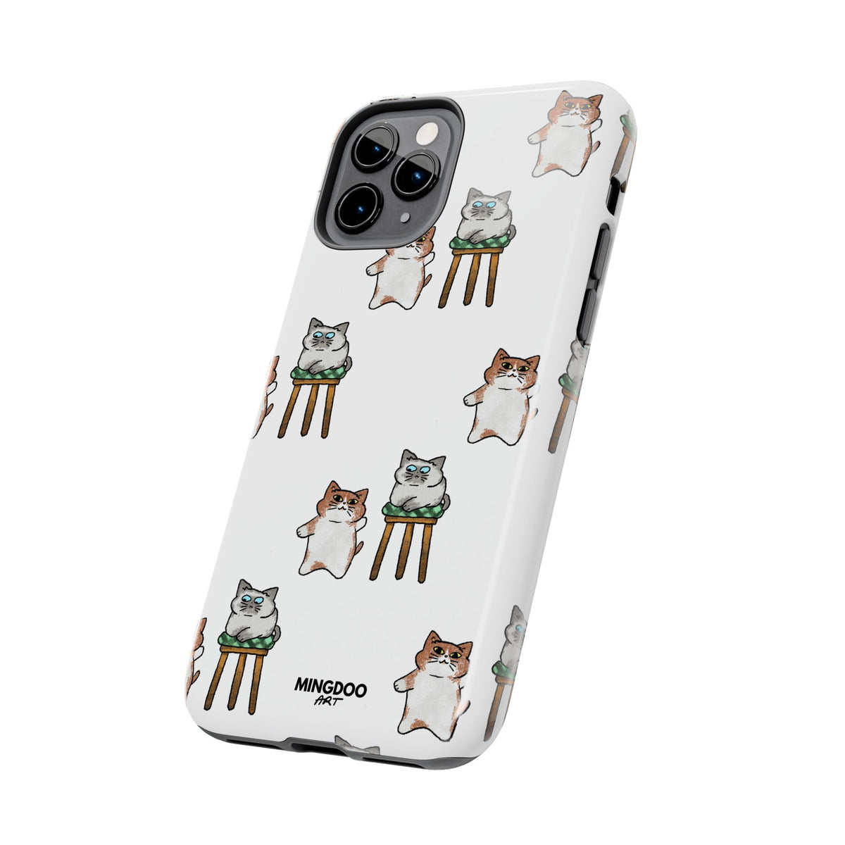 Two Cats, Zero Thoughts Pattern Tough Phone Case
