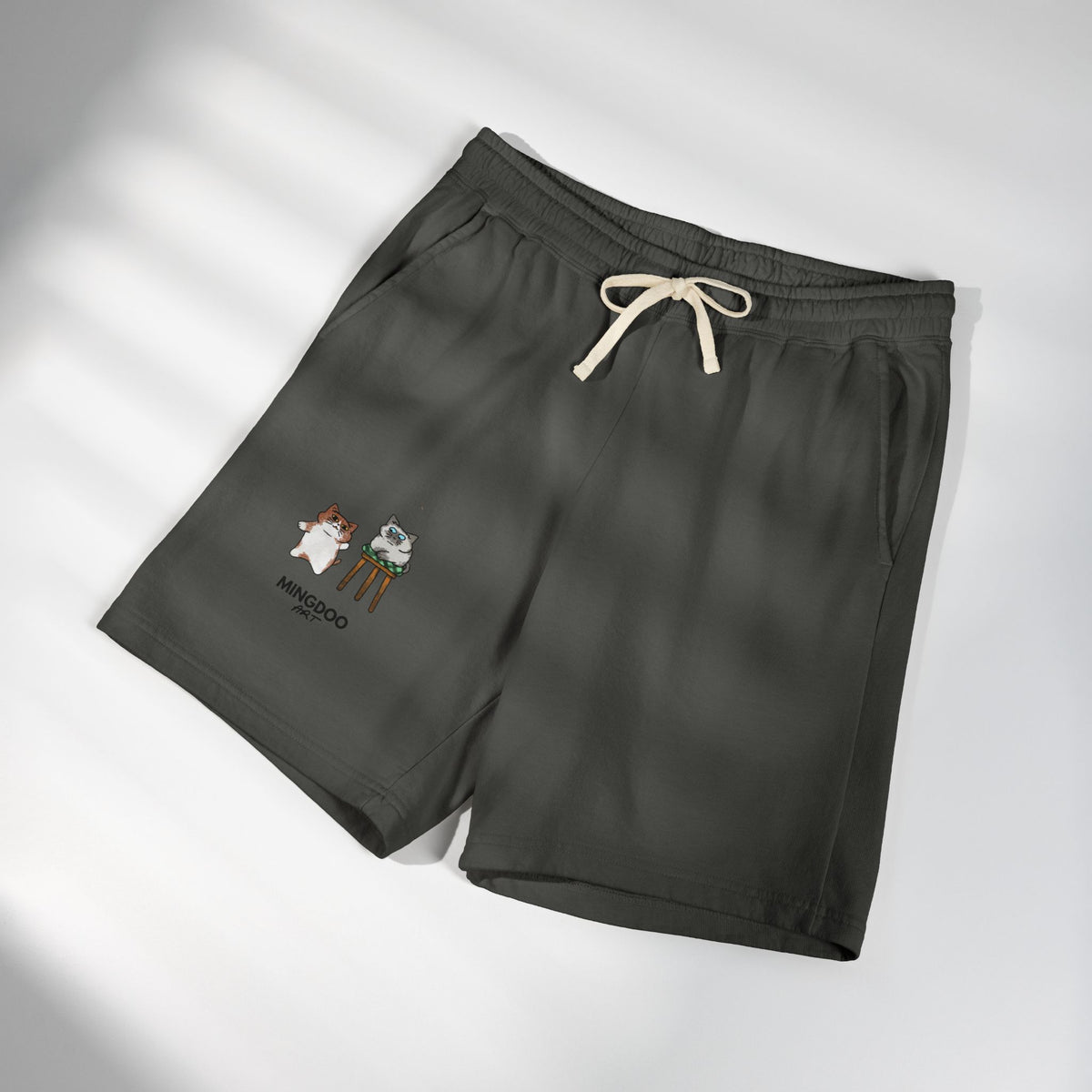 Two Cats, Zero Thoughts Fleece Sweat Shorts