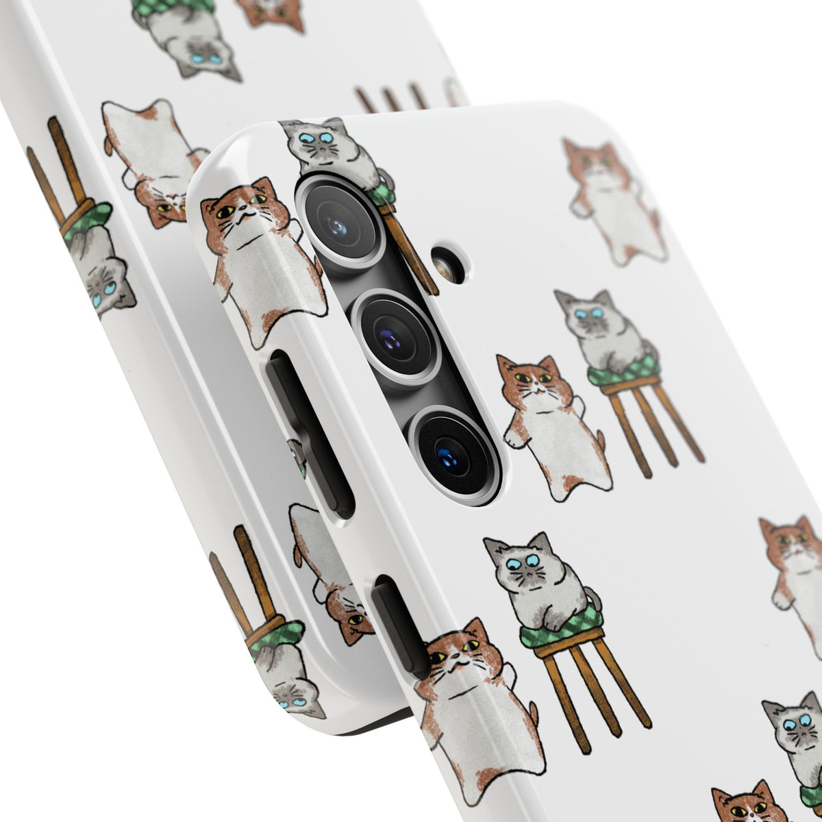 Two Cats, Zero Thoughts Pattern Tough Phone Case