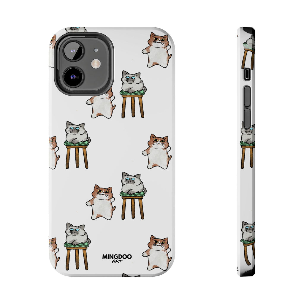 Two Cats, Zero Thoughts Pattern Tough Phone Case