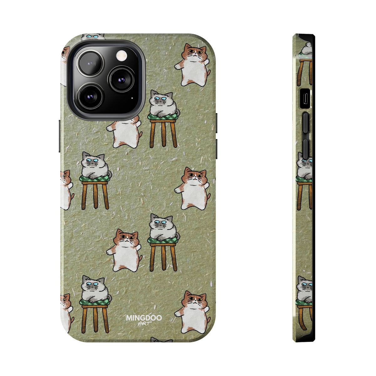 Two Cats, Zero Thoughts Pattern Tough Phone Case