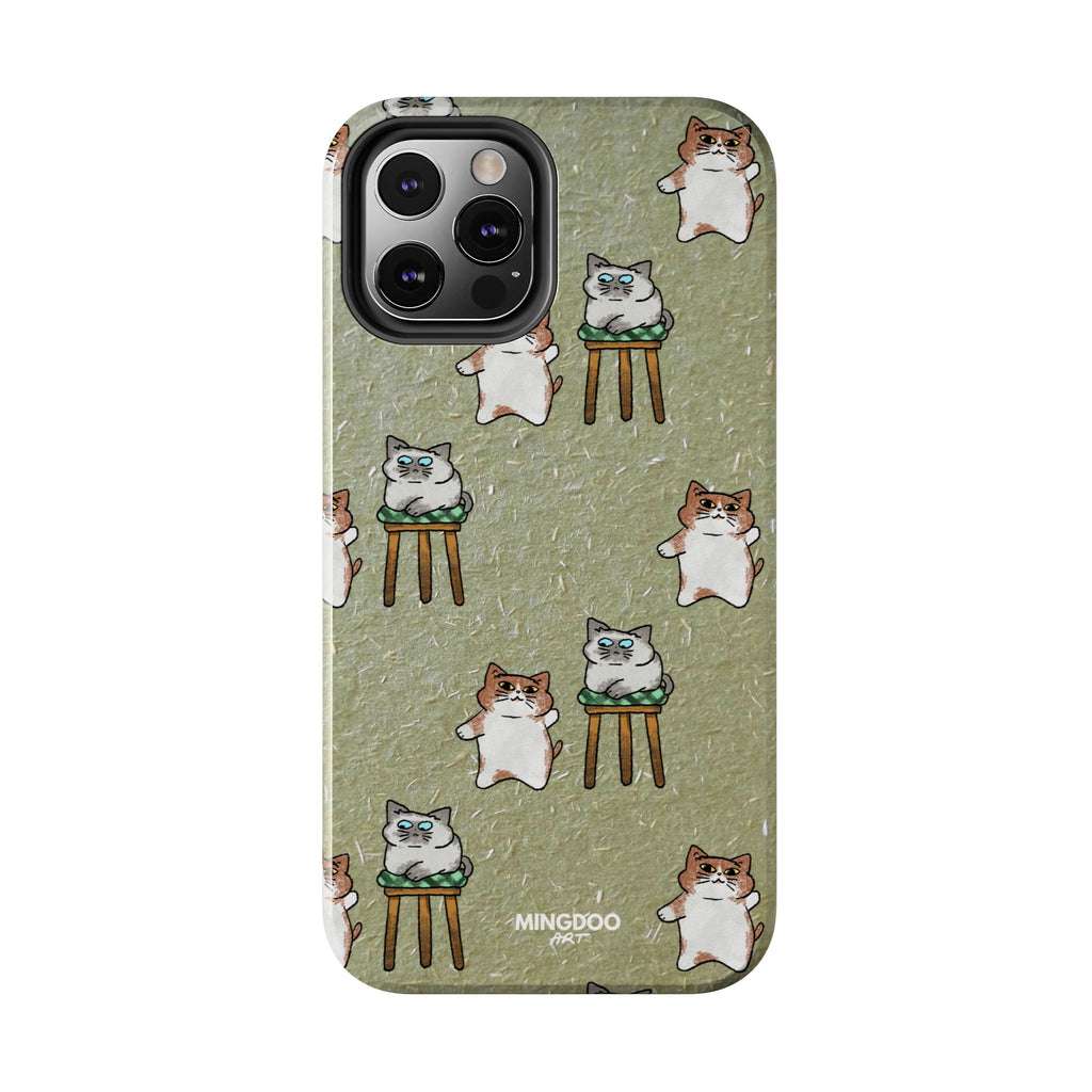 Two Cats, Zero Thoughts Pattern Tough Phone Case