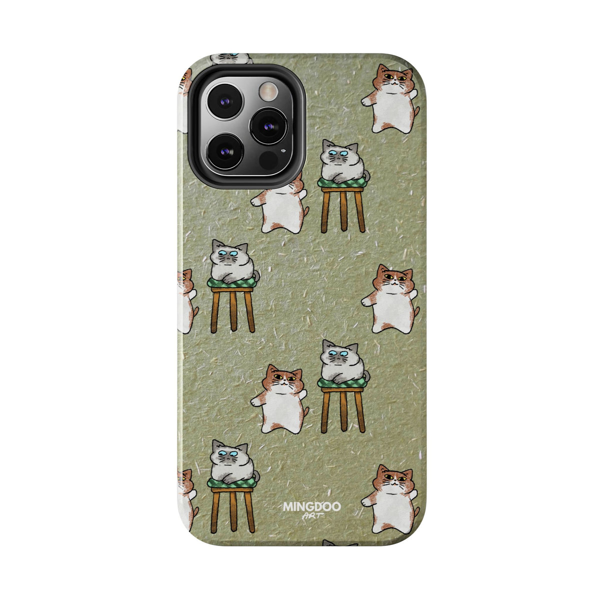 Two Cats, Zero Thoughts Pattern Tough Phone Case