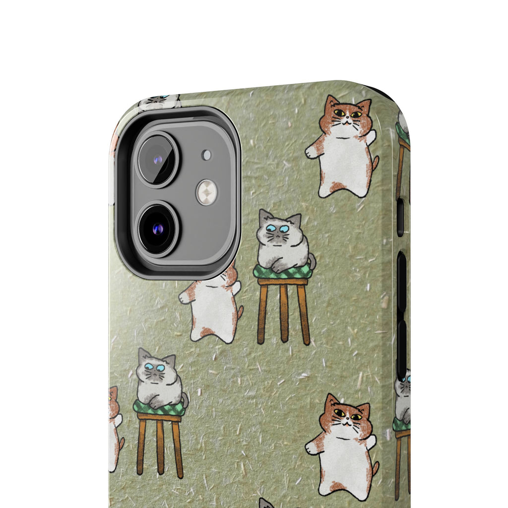 Two Cats, Zero Thoughts Pattern Tough Phone Case