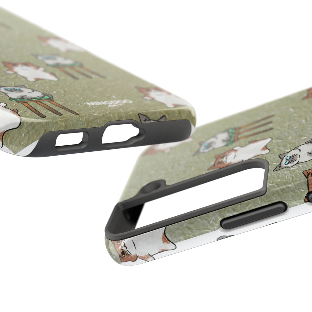Two Cats, Zero Thoughts Pattern Tough Phone Case