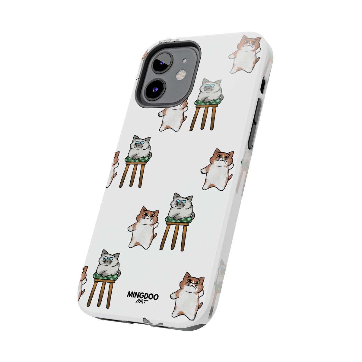 Two Cats, Zero Thoughts Pattern Tough Phone Case