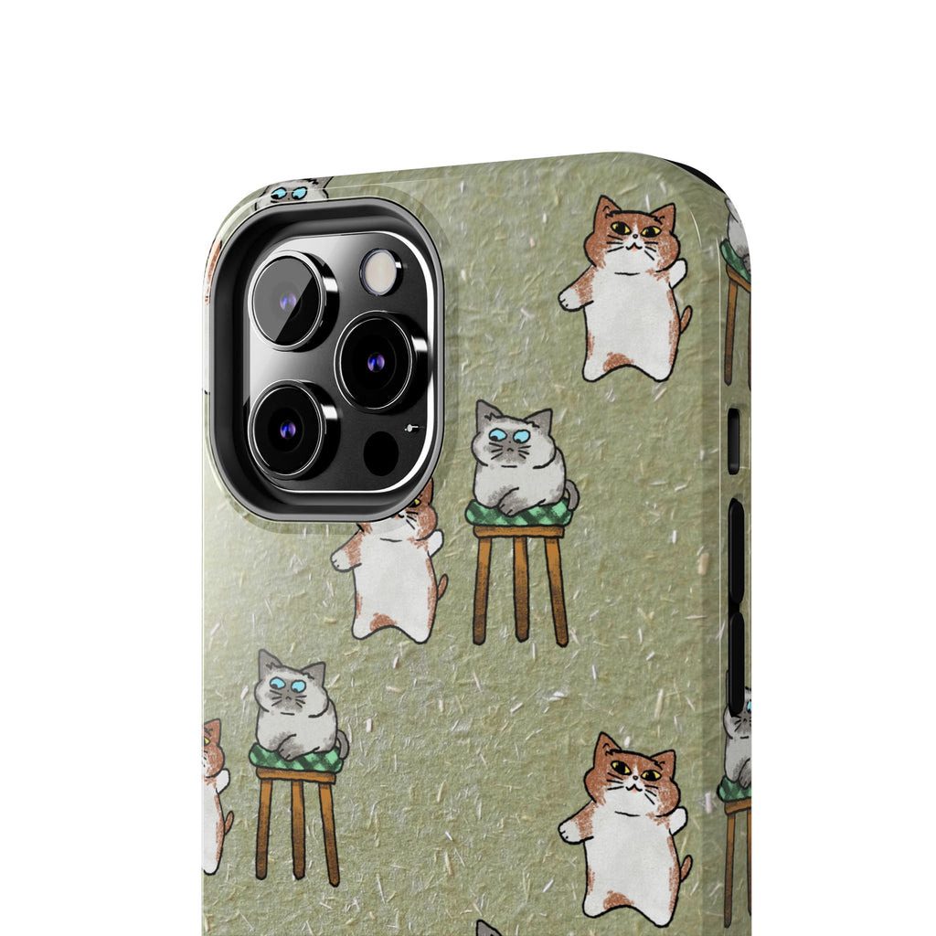 Two Cats, Zero Thoughts Pattern Tough Phone Case
