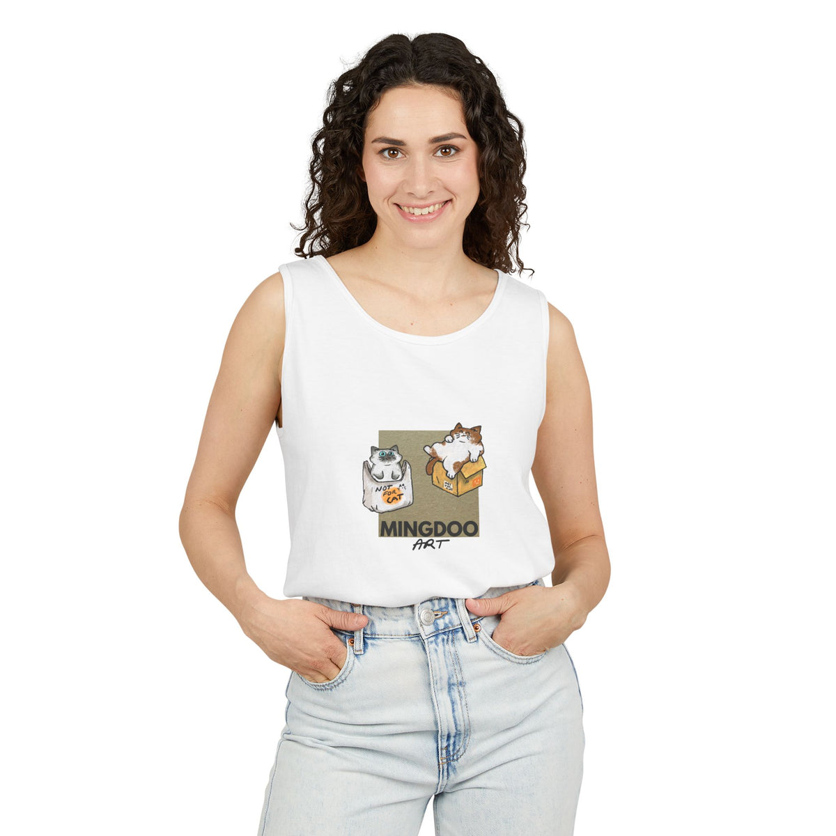 Two Cats, Zero Thoughts Unisex Tank Top