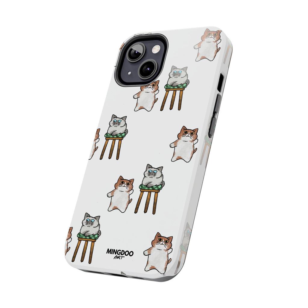 Two Cats, Zero Thoughts Pattern Tough Phone Case