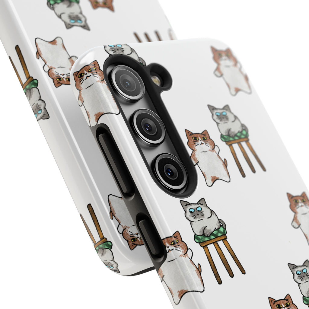 Two Cats, Zero Thoughts Pattern Tough Phone Case