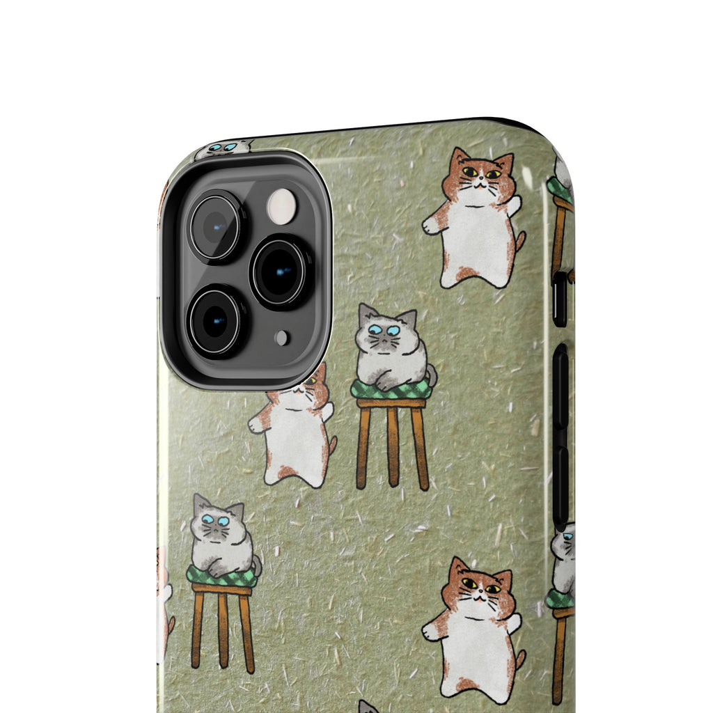 Two Cats, Zero Thoughts Pattern Tough Phone Case