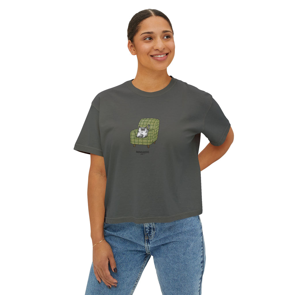 The Cat, Zero Thoughts Women's Boxy Tee