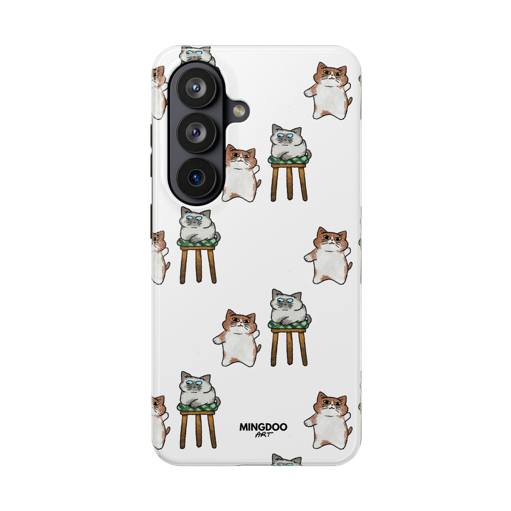 Two Cats, Zero Thoughts Pattern Tough Phone Case